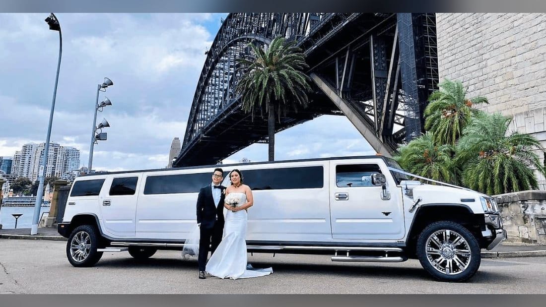 Stretch Hummer (14 Pax) — exterior, under the Sydney Harbour Bridge