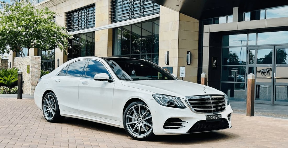 Mercedes S Class AMG Line Sedan — exterior, front three-quarter