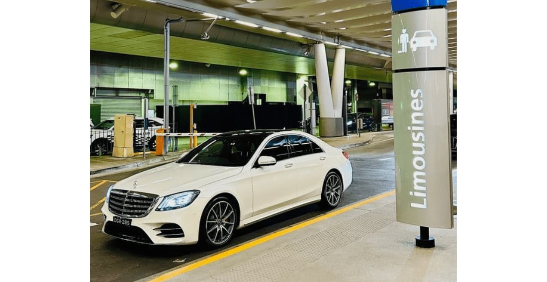 Mercedes S Class AMG Line Sedan — exterior, airport transfer